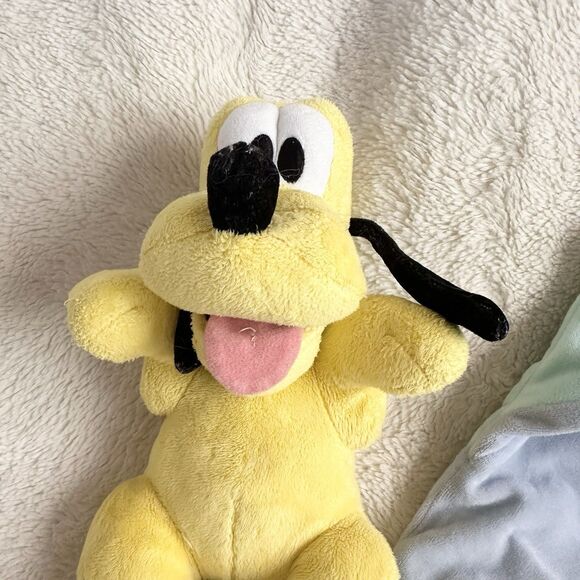 Disney Parks Babies Pluto Plush Toy With Blanket Bone 11” Stuffed Animal - Picture 3 of 7